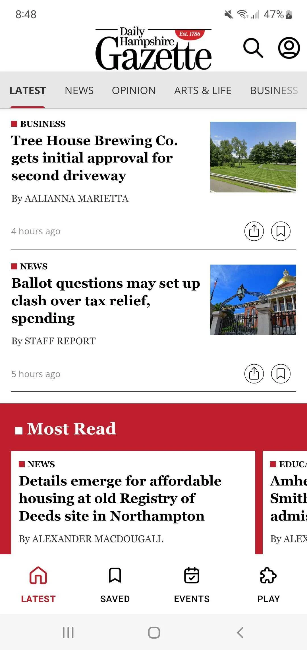 Daily Hampshire Gazette screenshot